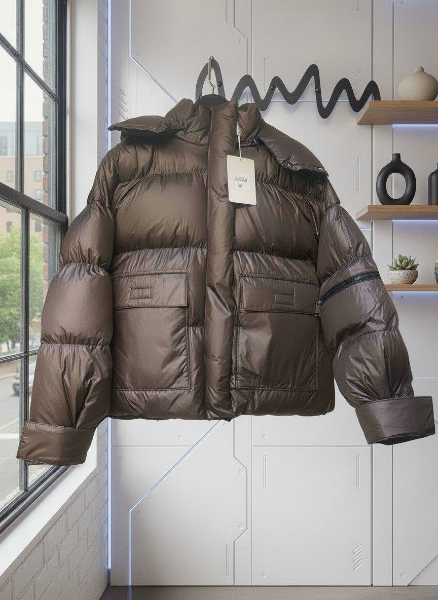 модная оранжевая куртка,оранжевый пуховик,куртка оверсайз,модная куртка,пуховик модный