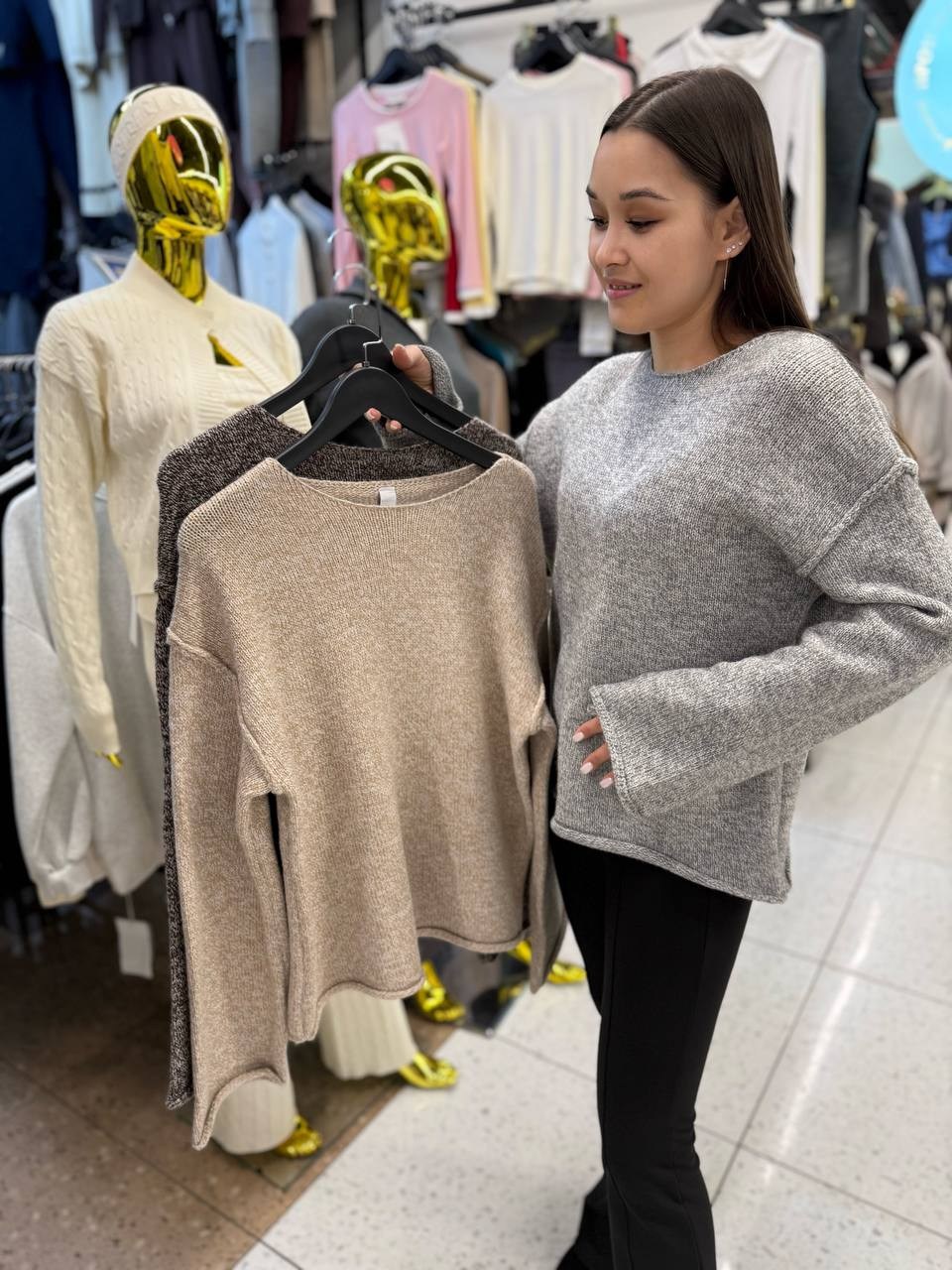 серый джемпер,вязаные свитера женские,джемпер женская кофта свитер оверсайз,кофта женская,свитер вязаный