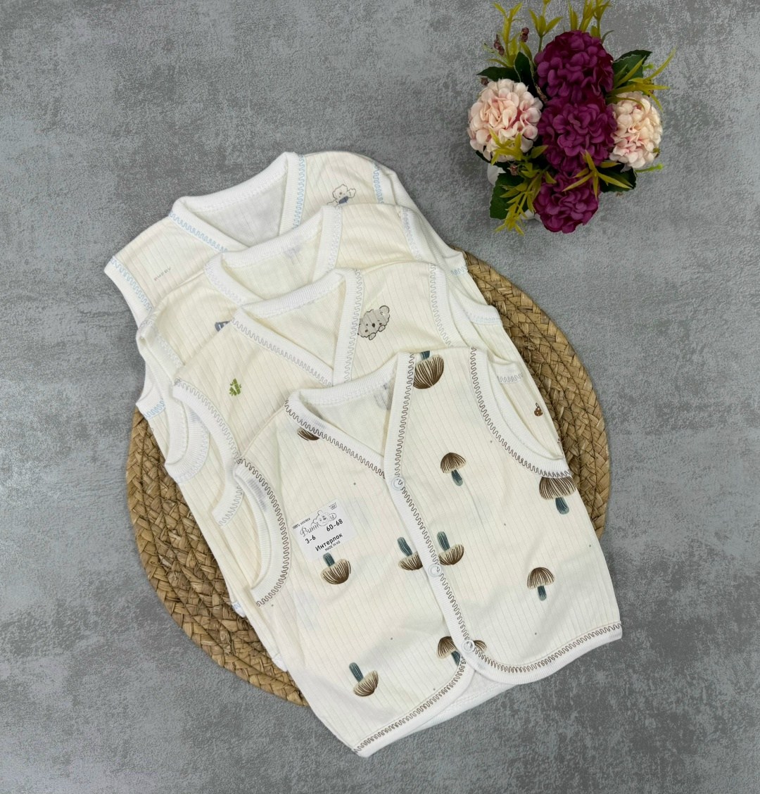 жилет для новорожденных,жилет для малыша,детский жилет,майка для новорожденного,двусторонний жилет