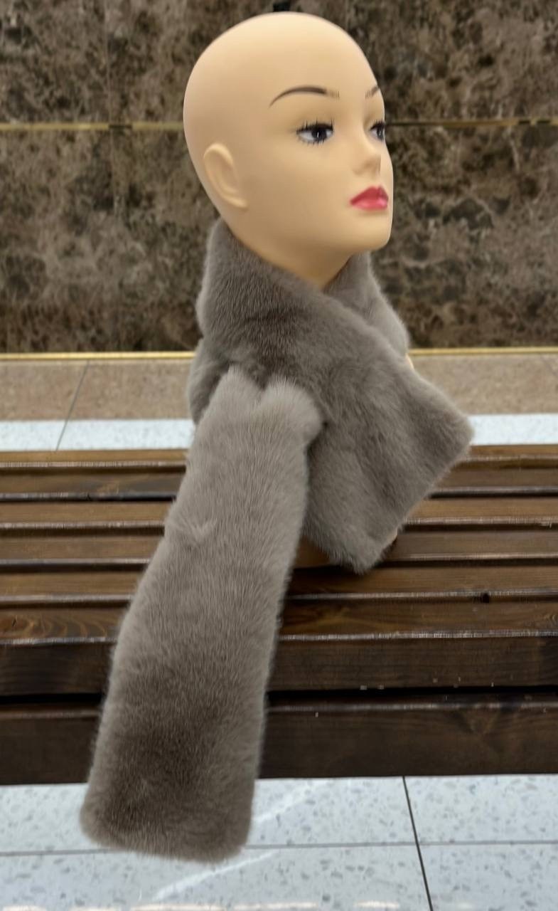 меховой шарф,меховые шарфы из норки,шарф из меха норки,шарф с мехом,горжетка из норки