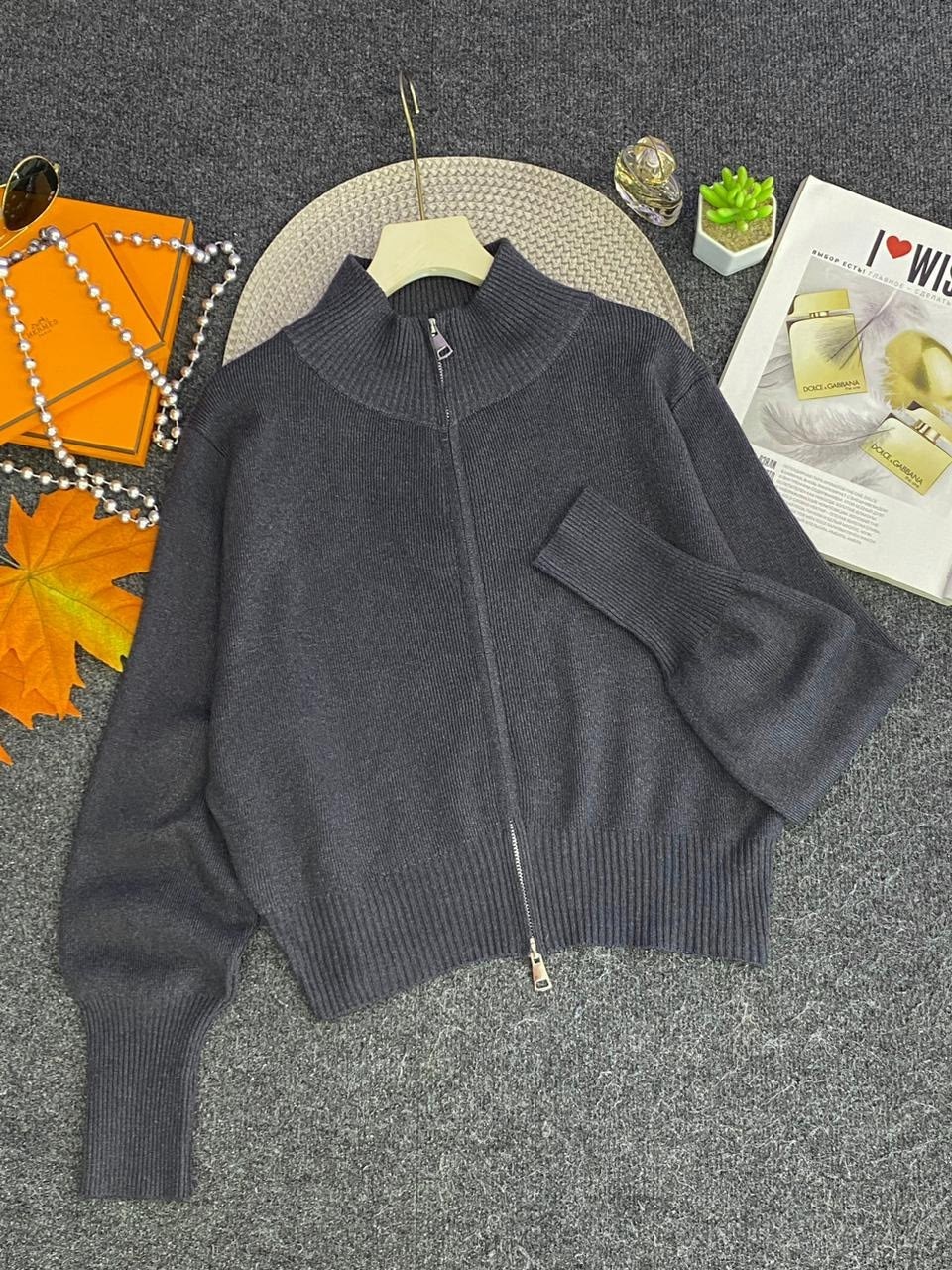 вязаная кофта,свитер на молнии женский,вязаный кардиган на молнии,женский свитер,трикотажный свитер