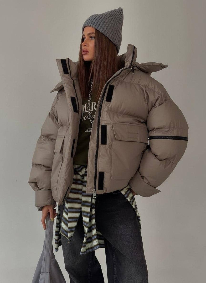 модные пуховики,куртка оверсайз,модная куртка,оранжевый пуховик,модная оранжевая куртка