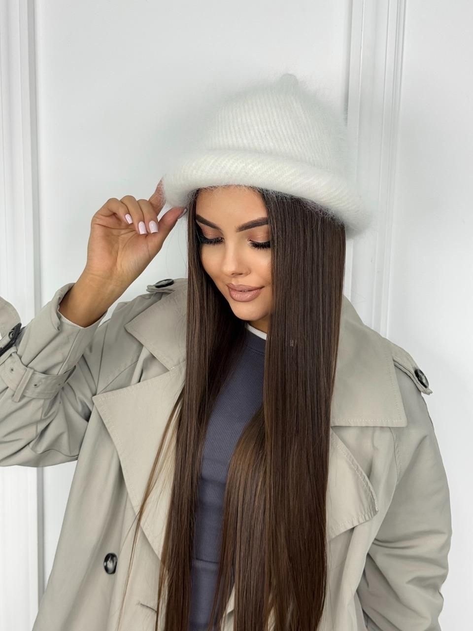 женская шапка из ангоры,шапка женская,модные кепки 2025 женские,кепка ангора,женская кепка