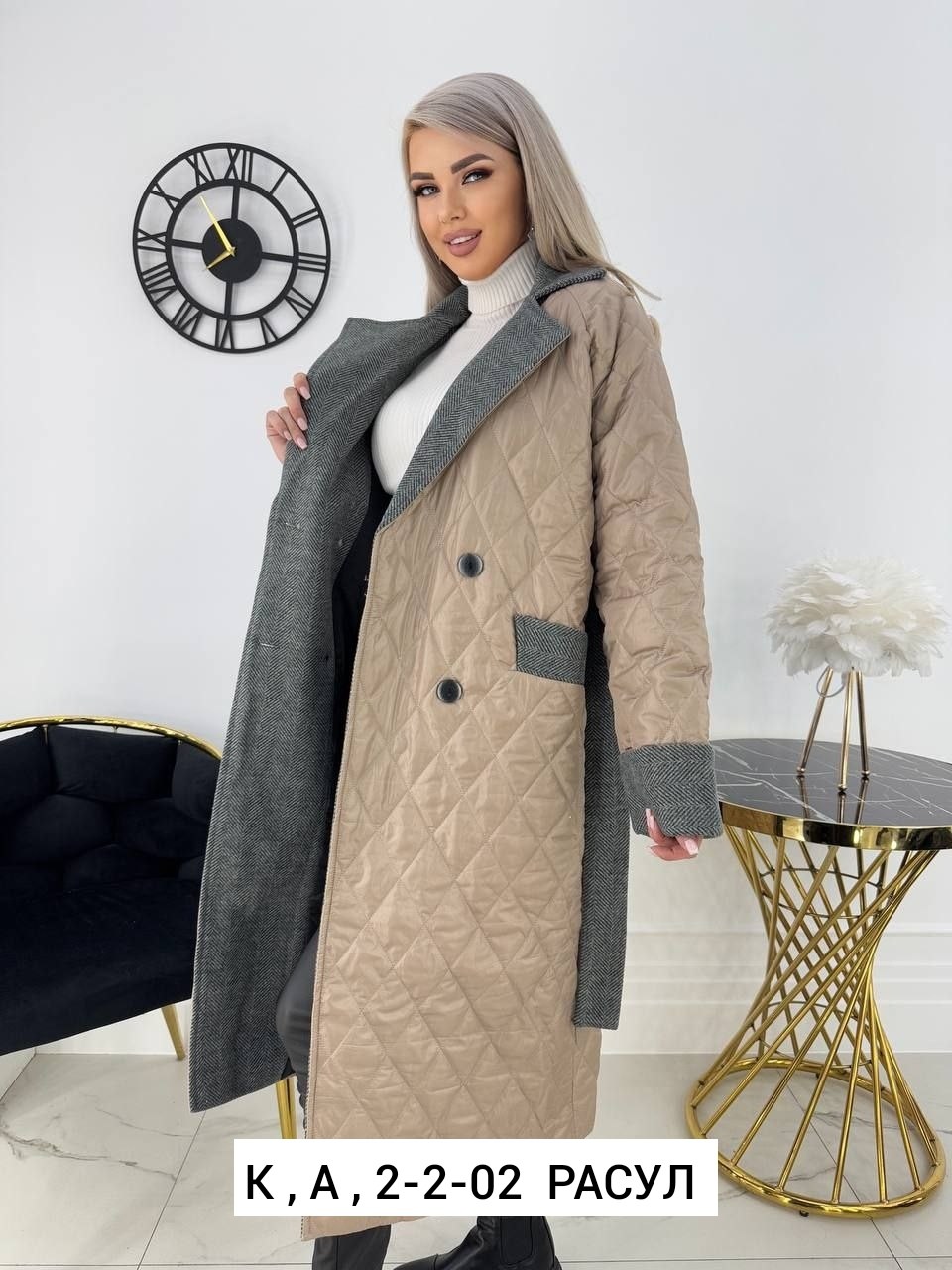 пальто стеганое, куртки, куртки женские,женская верхняя одежда,пальто женское стеганое с накладными карманами
