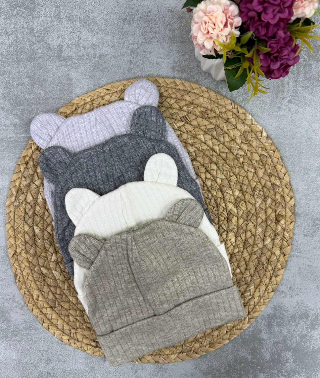 шапочка для новорожденного,комплект шапочек для новорожденного,шапка для новорожденного,комплект чепчик,шапочка для малыша