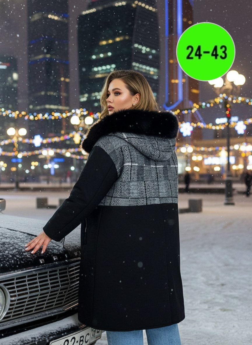 стильное пальто,пальто комбинированное,зимнее пальто,пальто женские,пуховик женский