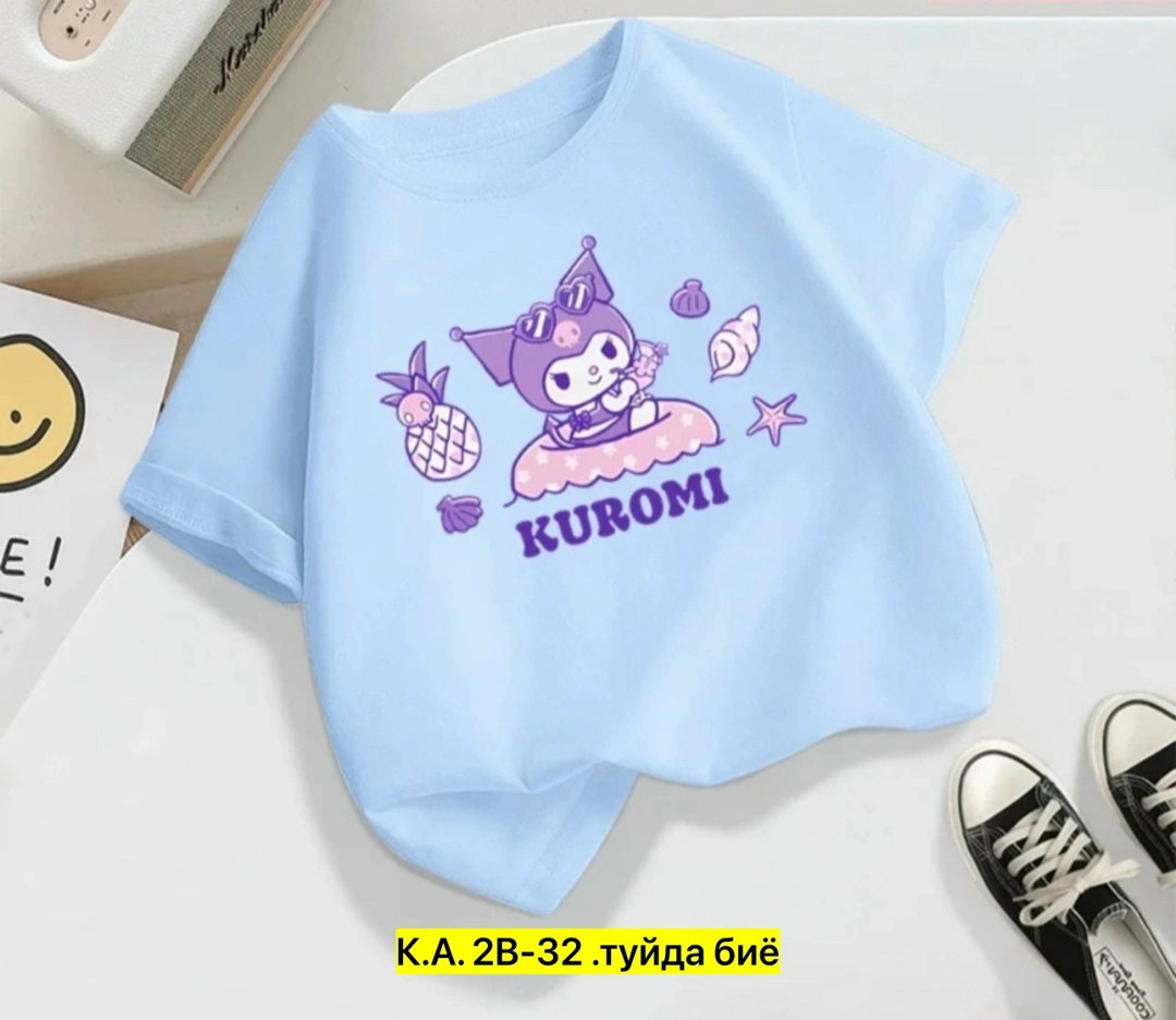 футболка kuromi,футболки для девочек,футболки для детей,футболки детские,футболка куроми