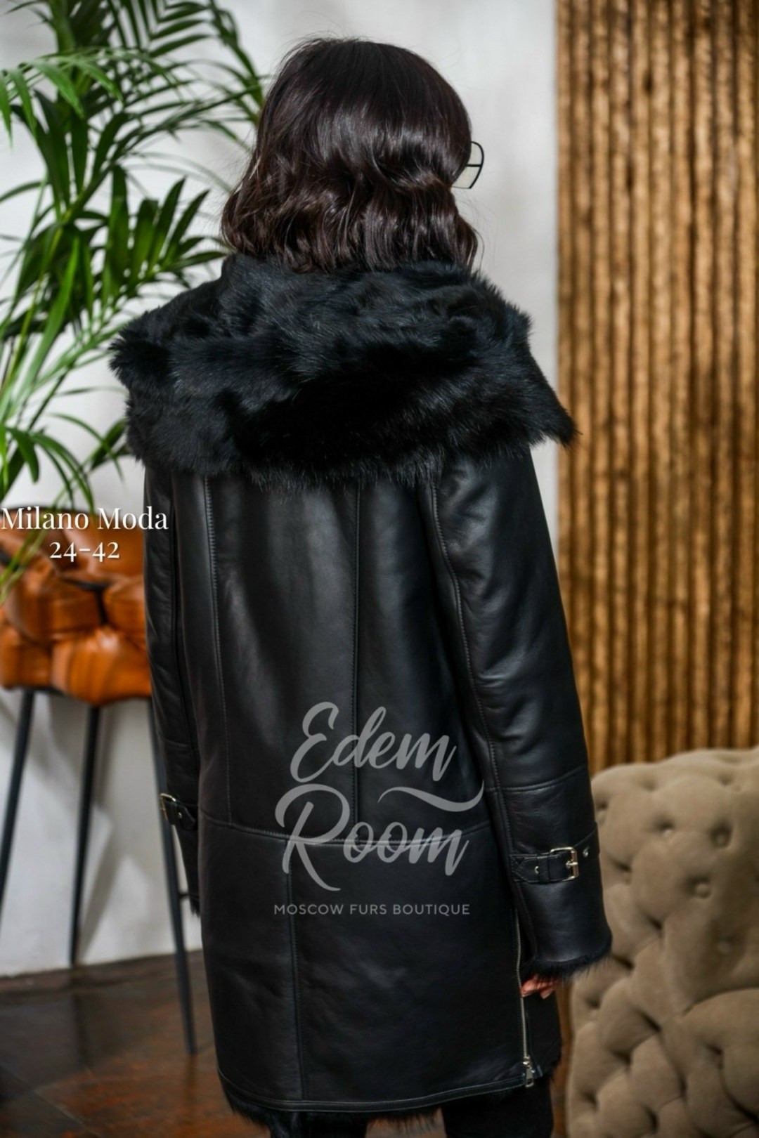 черная дубленка,дубленка с капюшоном,дублёнка авиатор женская удлиненная,женская дубленка,дубленка удлиненная