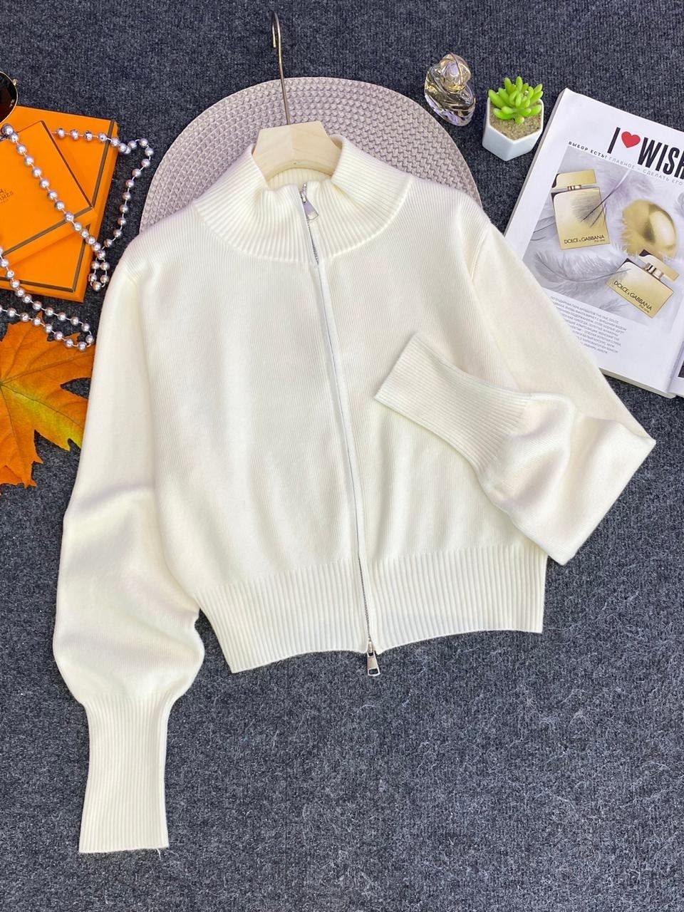 вязаная кофта,свитер на молнии женский,вязаный кардиган на молнии,женский свитер,трикотажный свитер