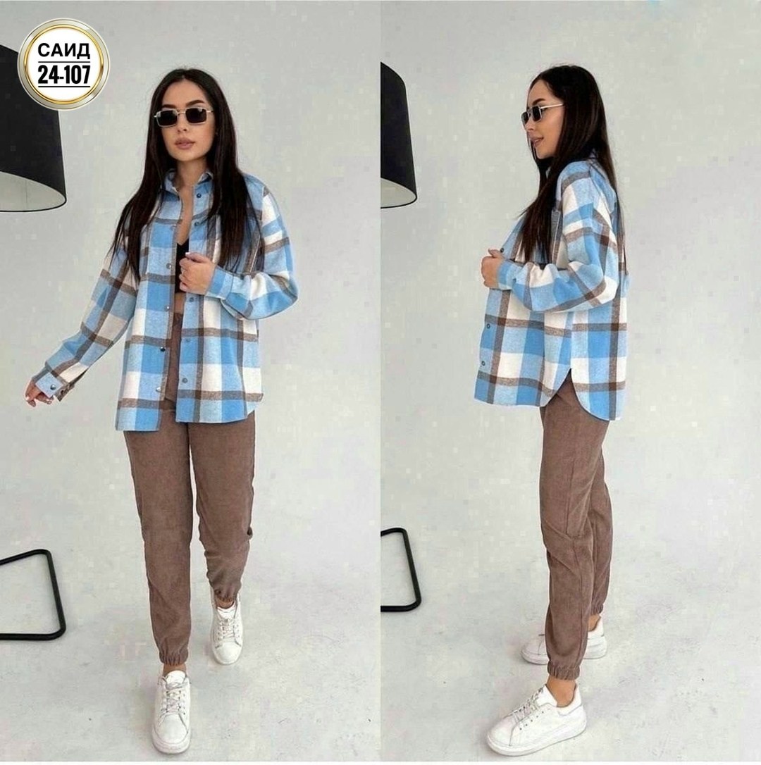 рубашка оверсайз в клетку женская,костюм женский рубашка,костюмы женские,костюм женский на флисе,костюм женский двойка