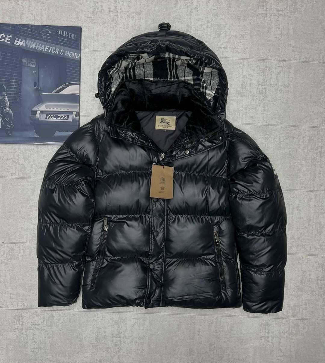 пуховик burberry 8018731 черный мужской,пуховик burberry,burberry мужской пуховик,куртка burberry,burberry puffer jacket