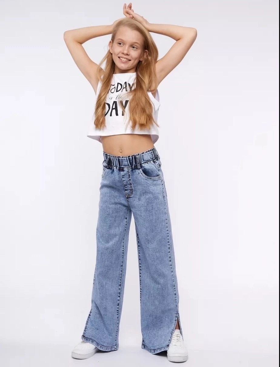 джинсы широкие,модные джинсы,джинсы для девочек,джинсы палаццо для девочек,джинсы палаццо для подростка