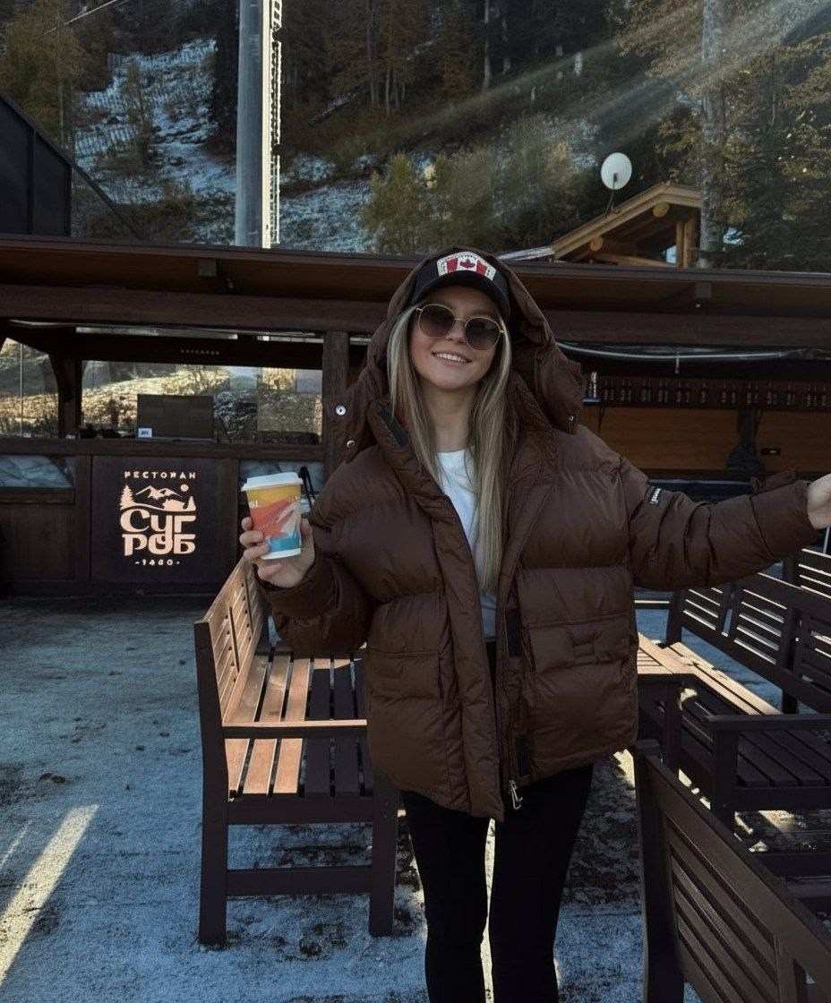 модная куртка,зимние куртки,теплая куртка,модная оранжевая куртка,оранжевый пуховик