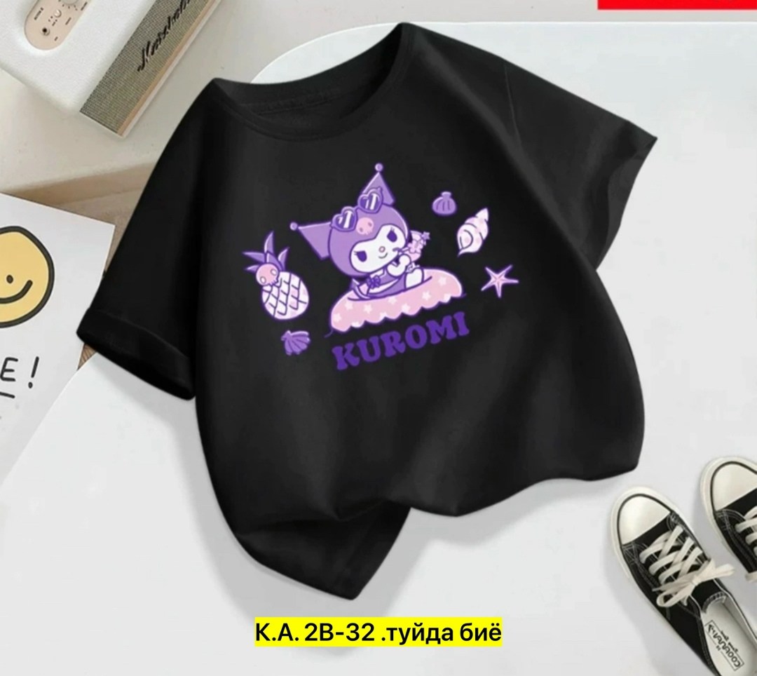 футболка kuromi,футболки для девочек,футболки для детей,футболки детские,футболка куроми