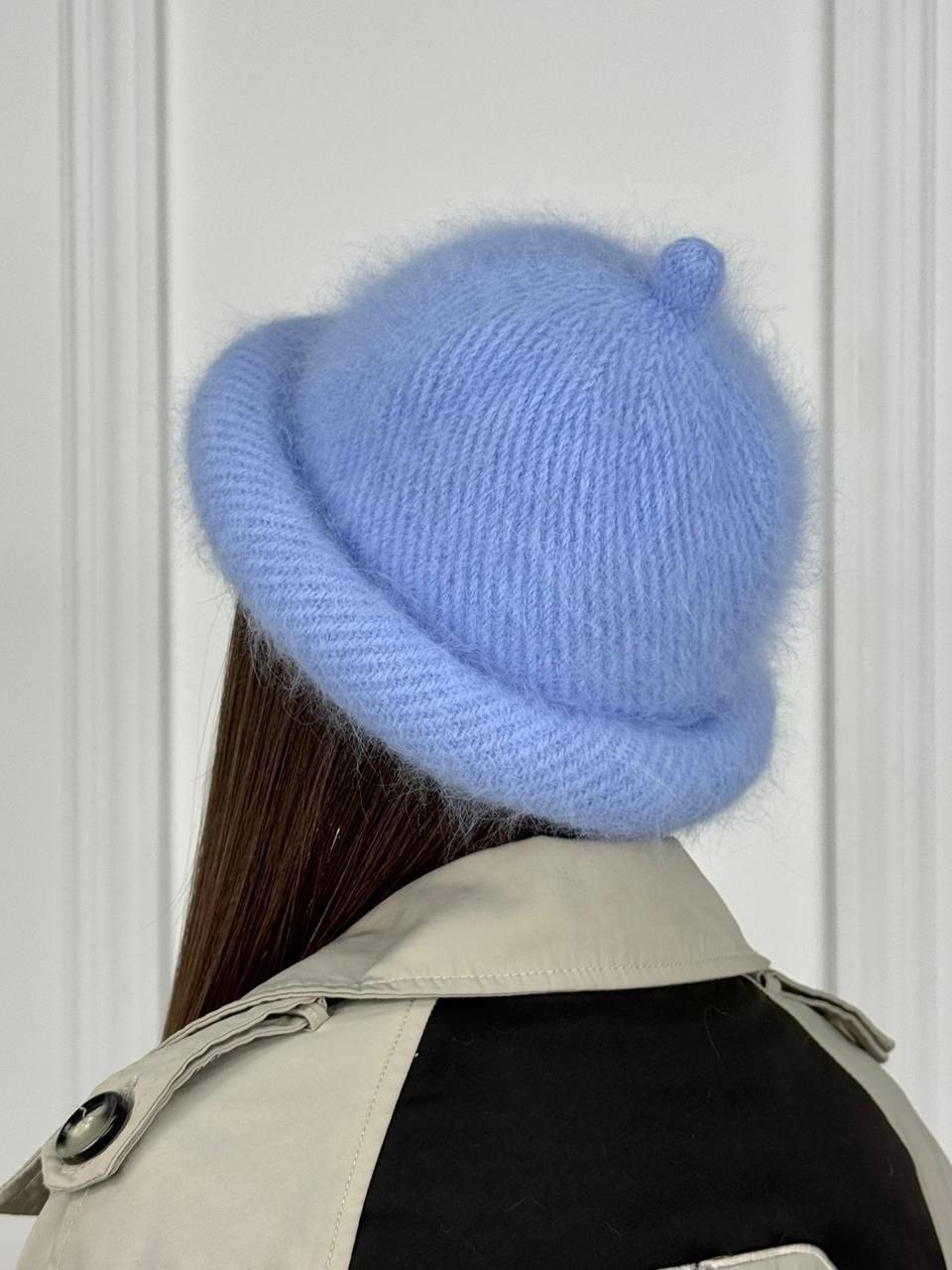 женская шапка из ангоры,шапка женская,модные кепки 2025 женские,кепка ангора,женская кепка