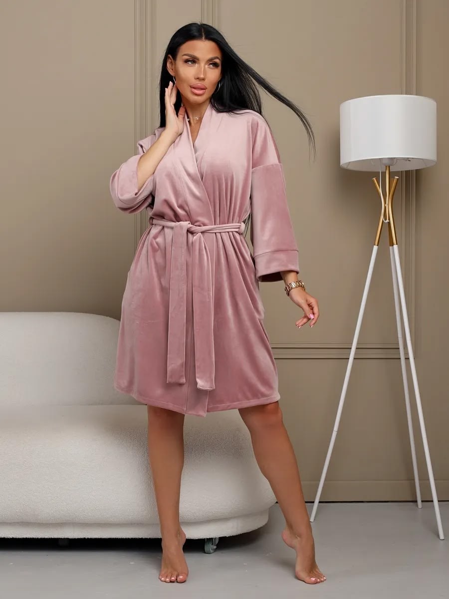 женский велюровый халат,женский халат,халат велюровый,халат для дома,халат