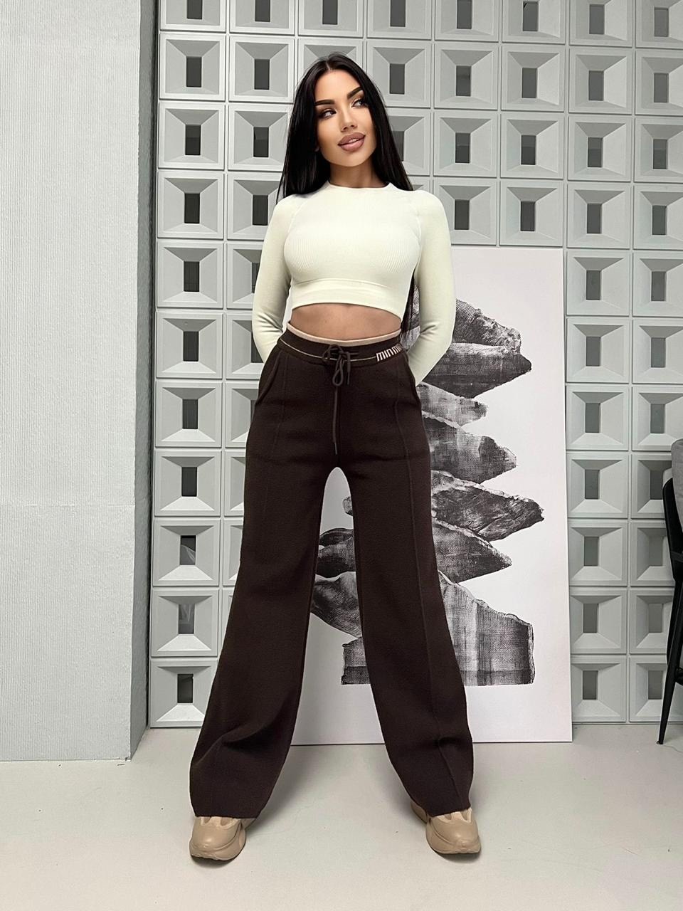 широкие брюки,брюки женские,брюки женские палаццо,стильные брюки,брюки коричневые