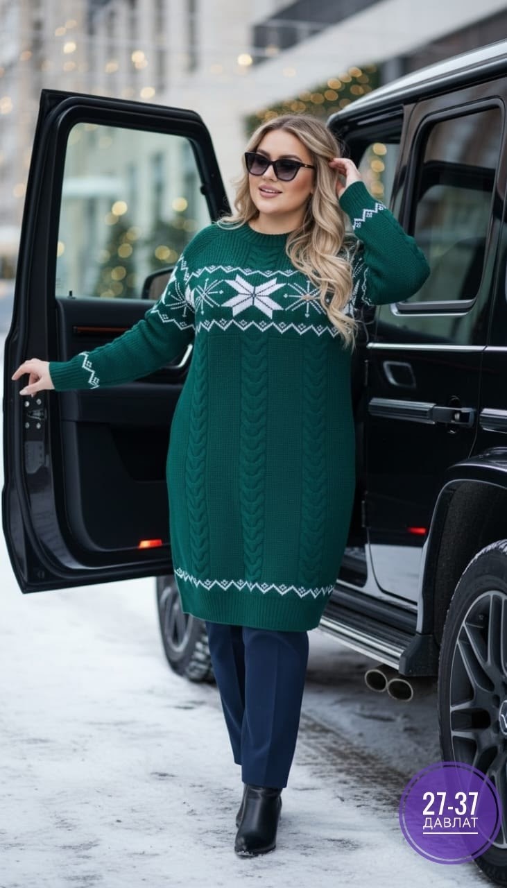 туника новогодняя,туника вязаная,платье вязаное,туника теплая,вязаное платье свитер