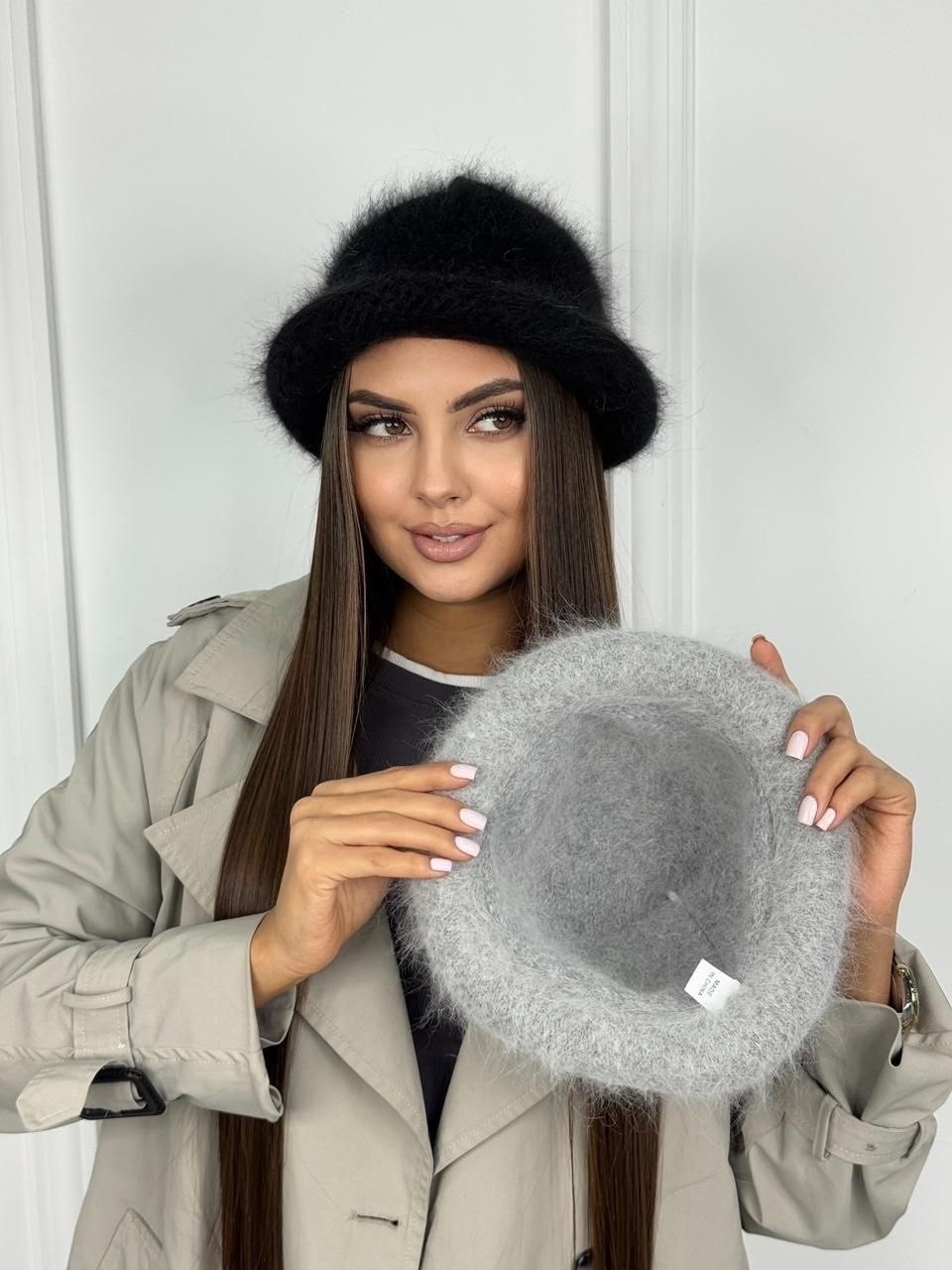 женская шапка из ангоры,шапка женская,модные кепки 2025 женские,кепка ангора,женская кепка