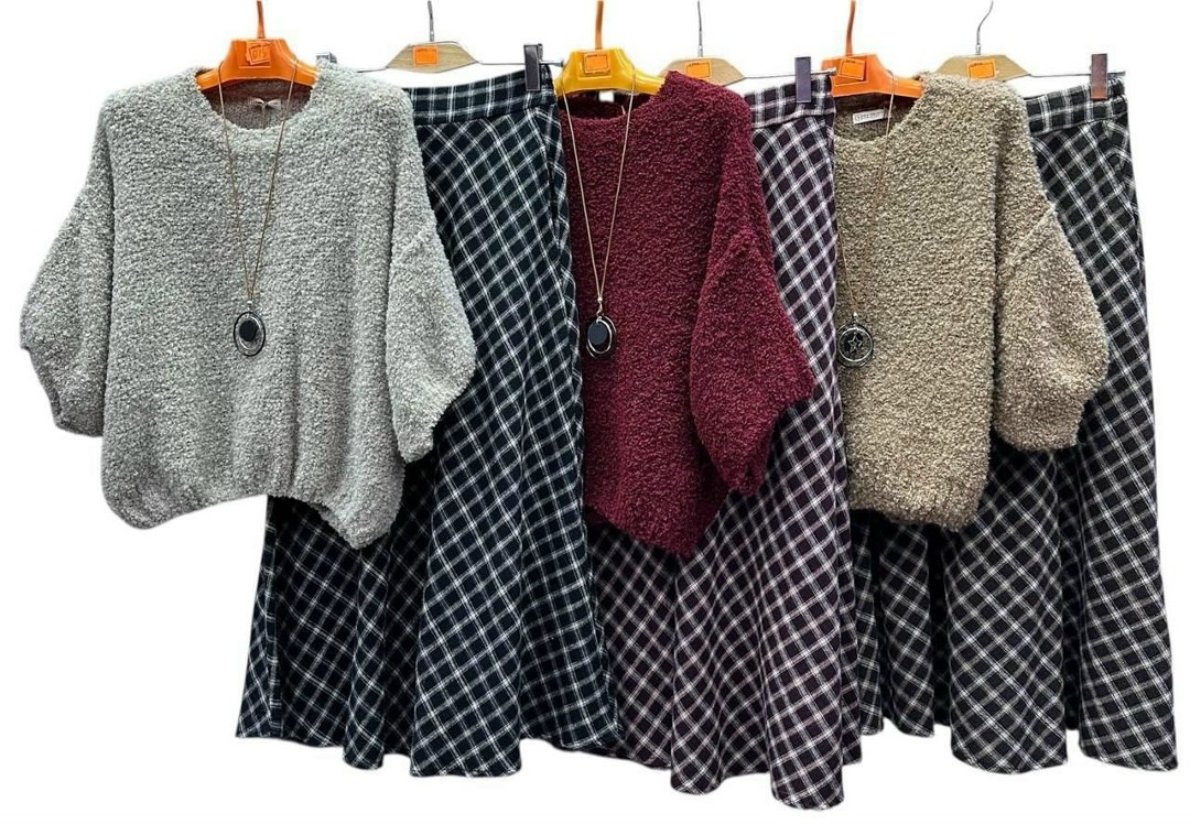 бохо стиль,юбка в клетку,теплая юбка,трикотажный свитер,клетчатая юбка