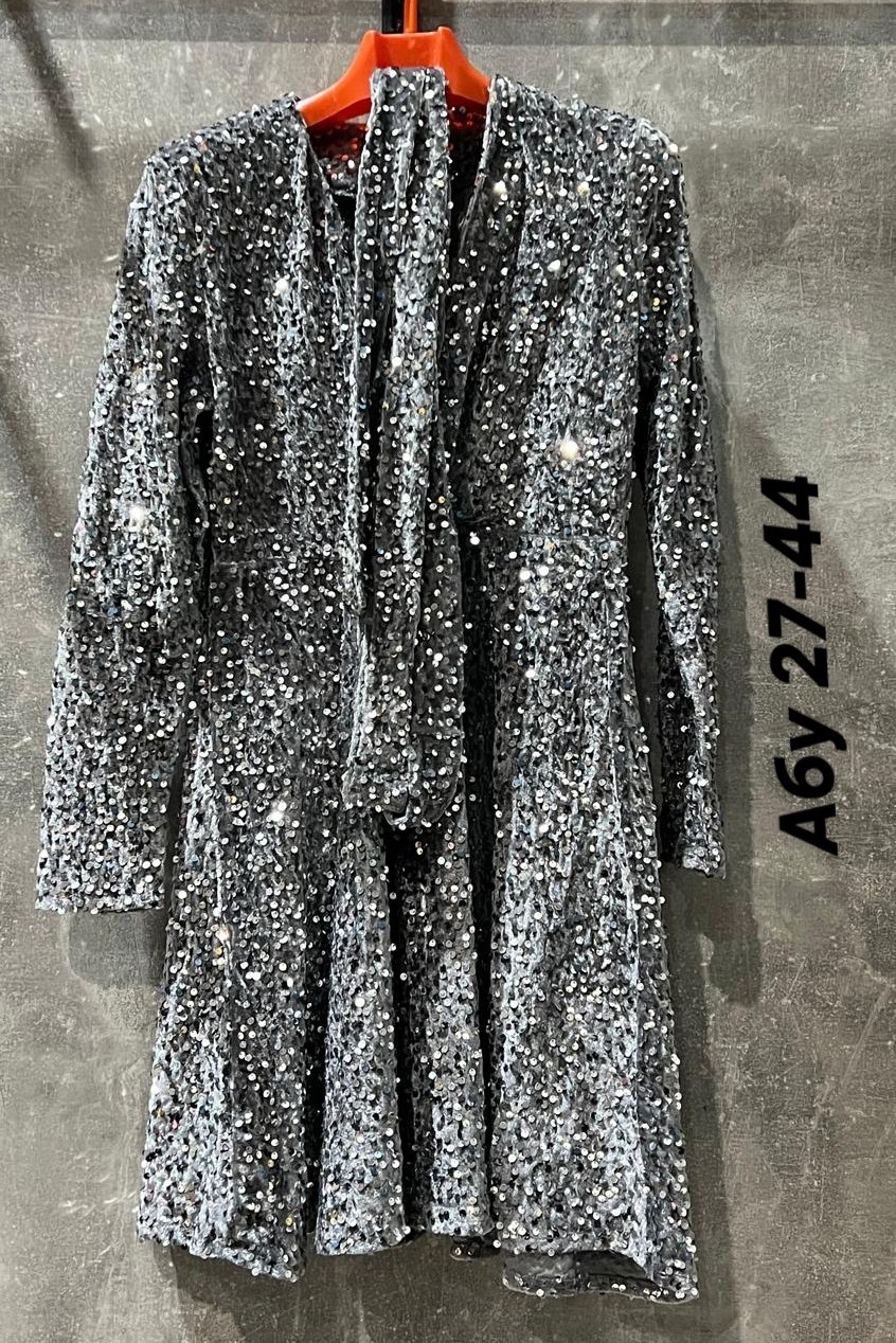 платье велюр,платья с пайетками, платья,серебристое платье с пайетками,платье туника
