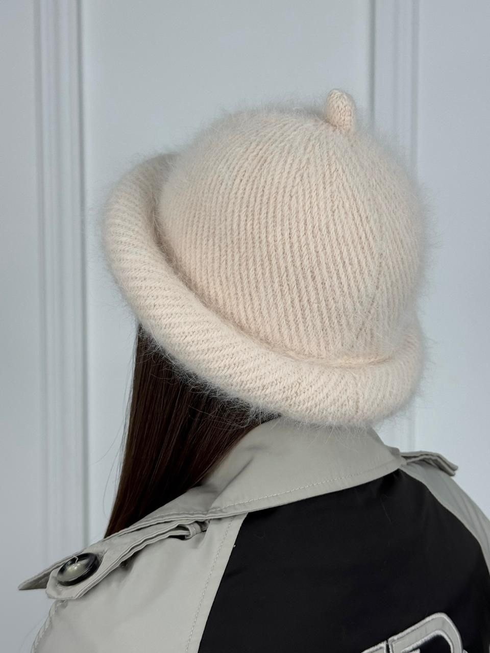 женская шапка из ангоры,шапка женская,модные кепки 2025 женские,кепка ангора,женская кепка