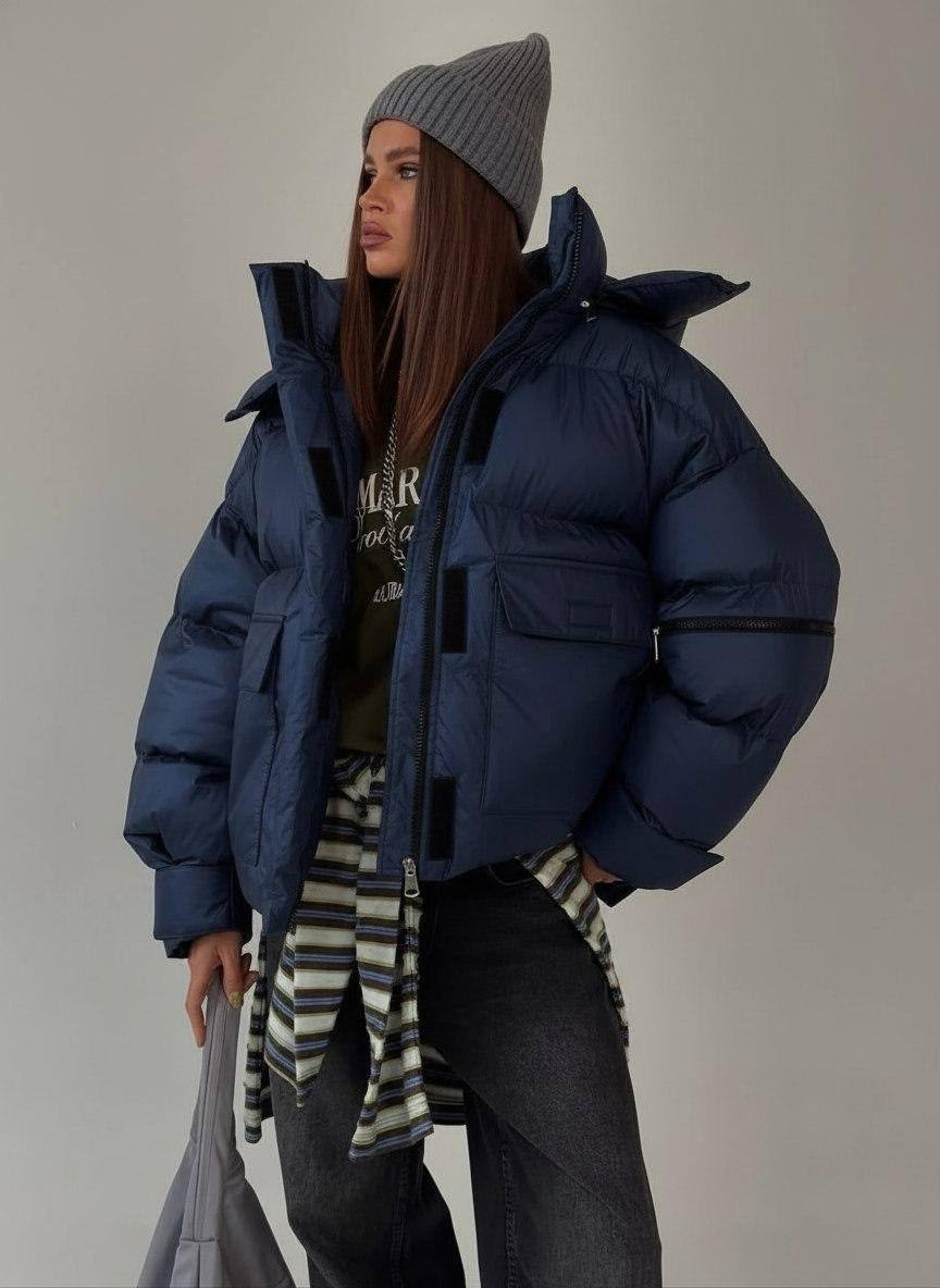 модные пуховики,куртка оверсайз,модная куртка,оранжевый пуховик,модная оранжевая куртка