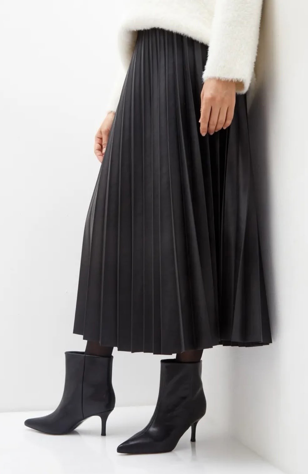 плиссированная юбка,женские ботильоны,юбка плиссе,плиссированная юбка миди,юбка