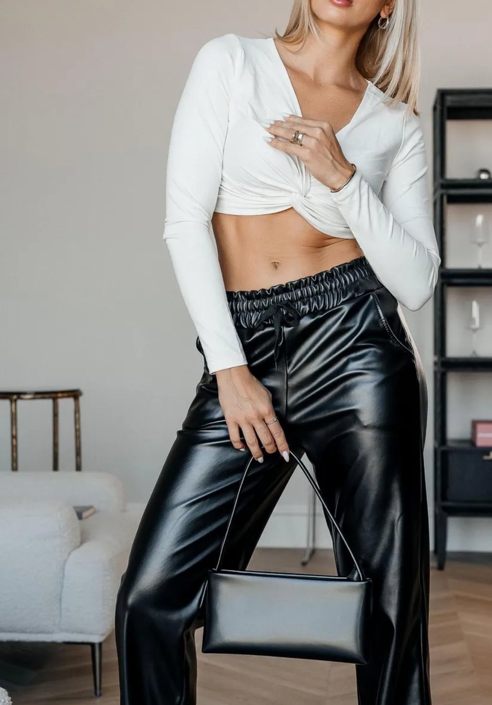 брюки палаццо кожаные,женские кожаные брюки,кожаные брюки,брюки из экокожи женские,штаны кожаные