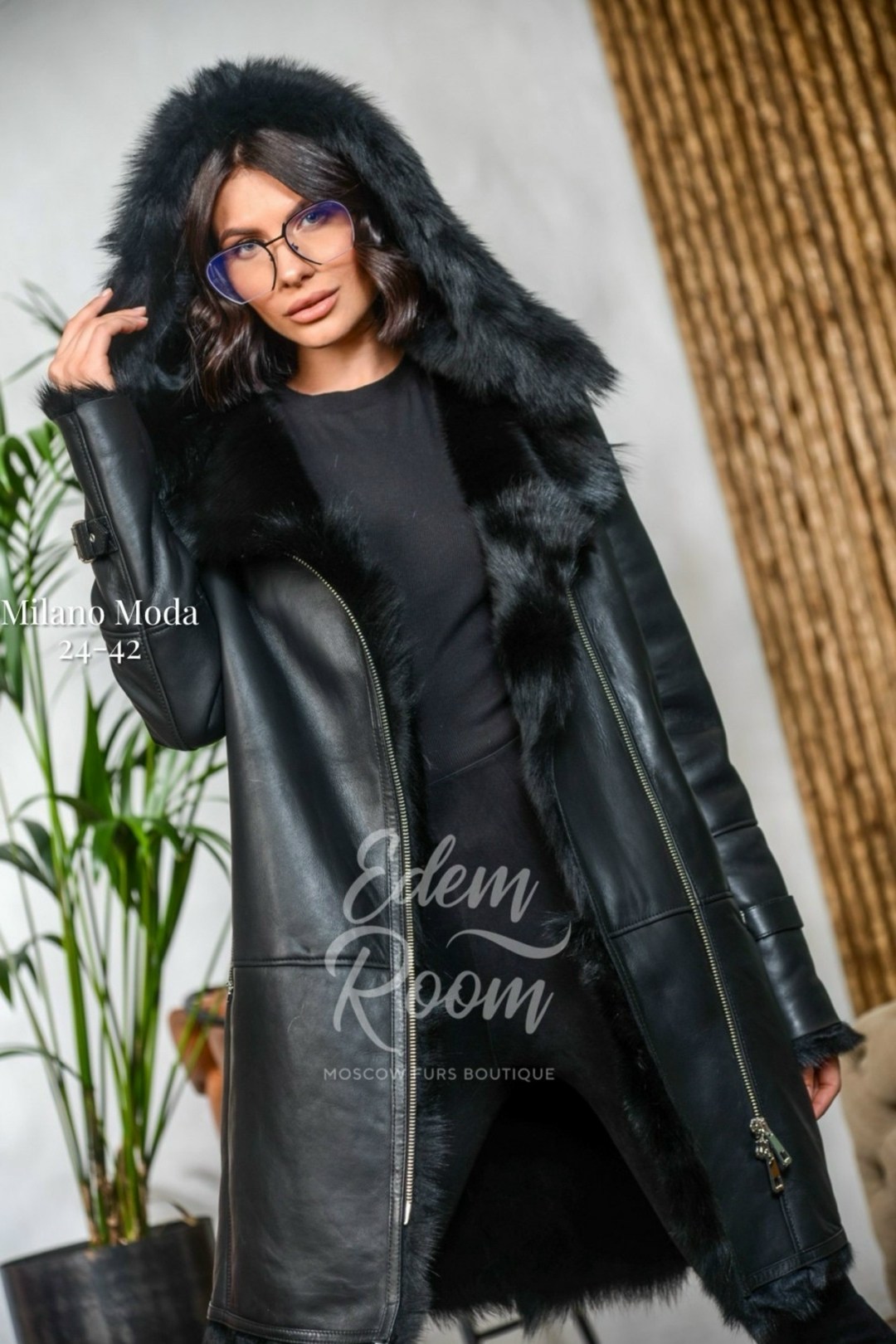 черная дубленка,дубленка с капюшоном,дублёнка авиатор женская удлиненная,женская дубленка,дубленка удлиненная