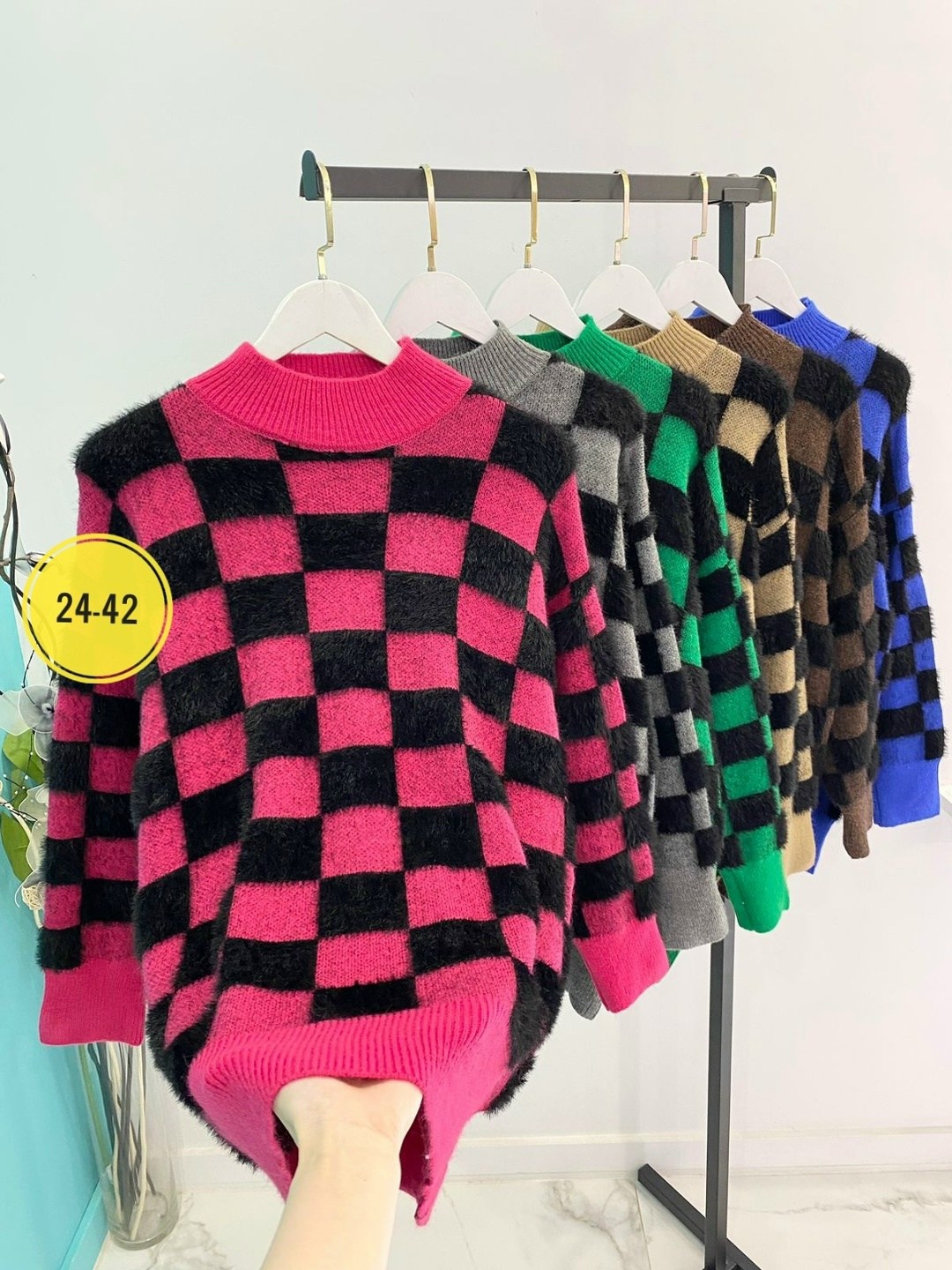 свитер для девочек,свитер в клетку,свитера женские,свитер,свитеры модные