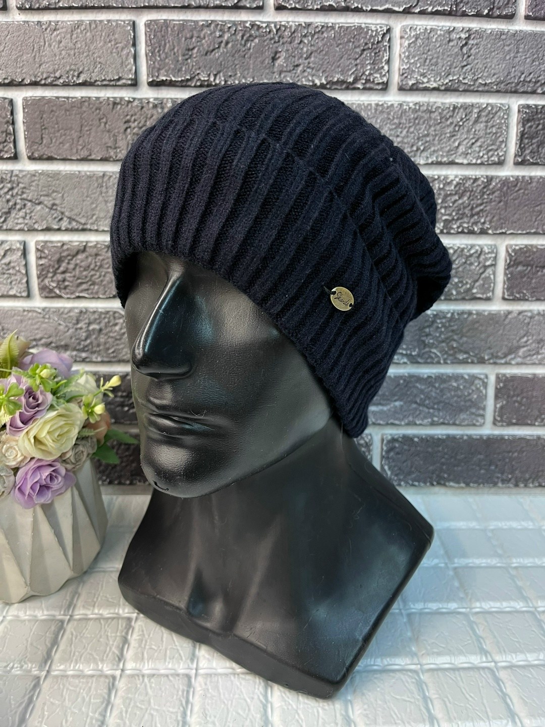 шапка зимняя мужская,шапка мужская,шапка мужская с отворотом,зимние шапки,мужская вязаная шапка