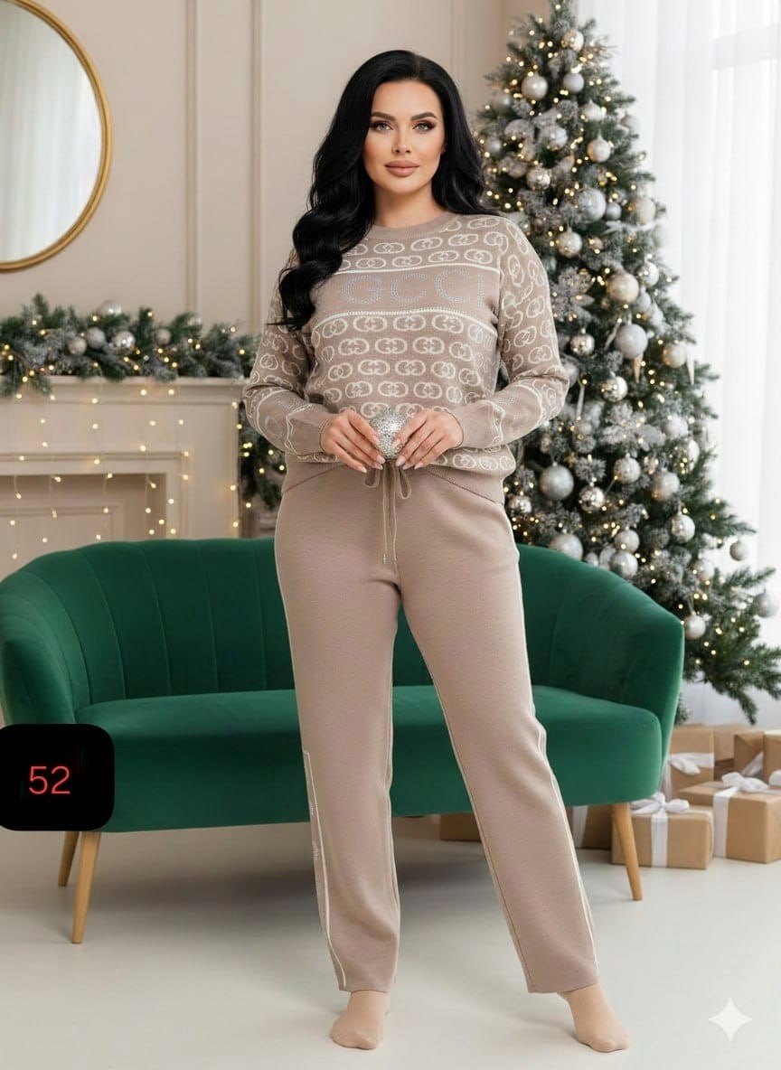 трикотажные костюмы,вязаные костюмы,костюмы женские,костюм с брюками,костюм бежевый