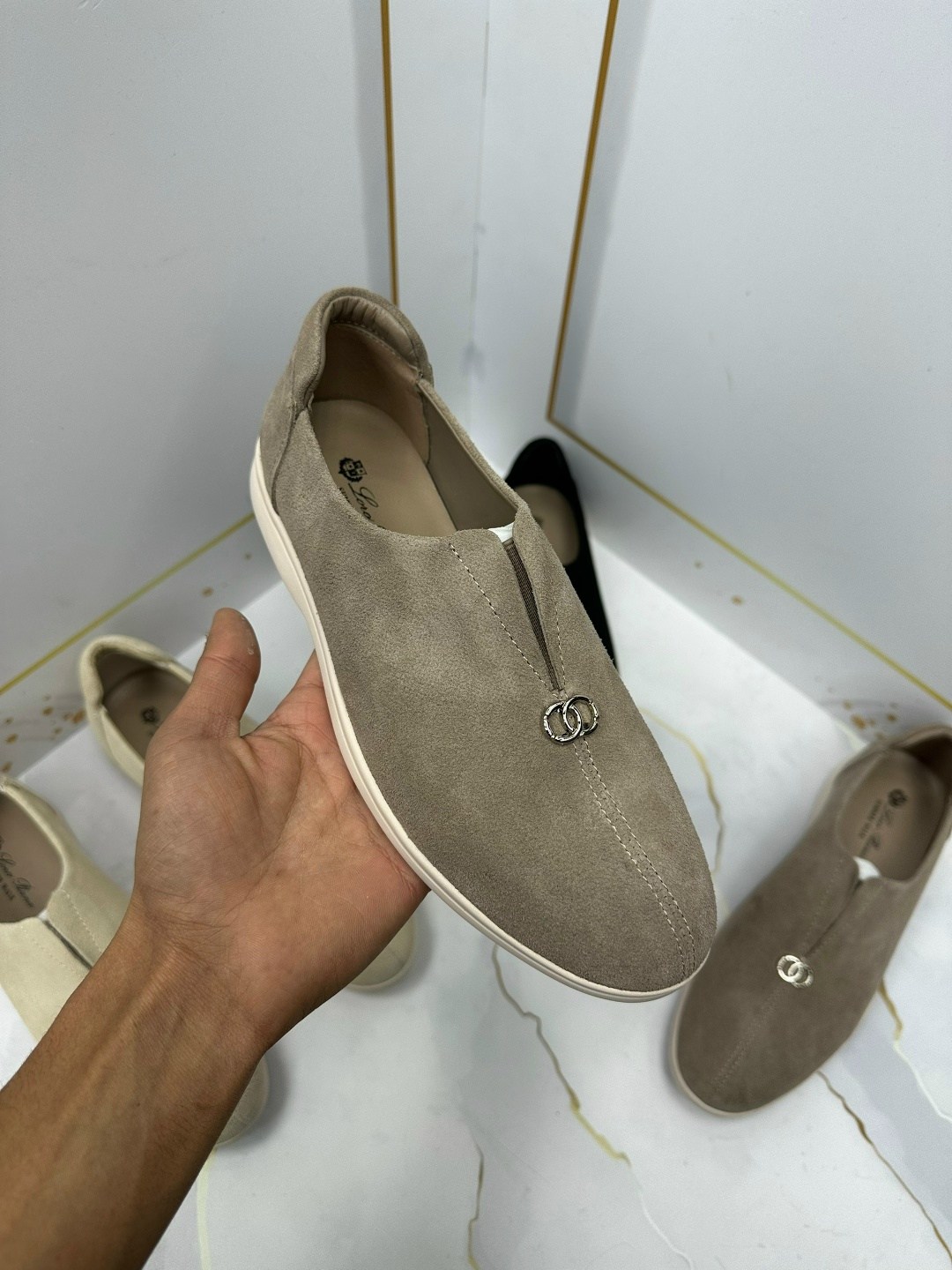 ,лоферы замш, лоферы женские,повседневная ,лоферы loro piana женские