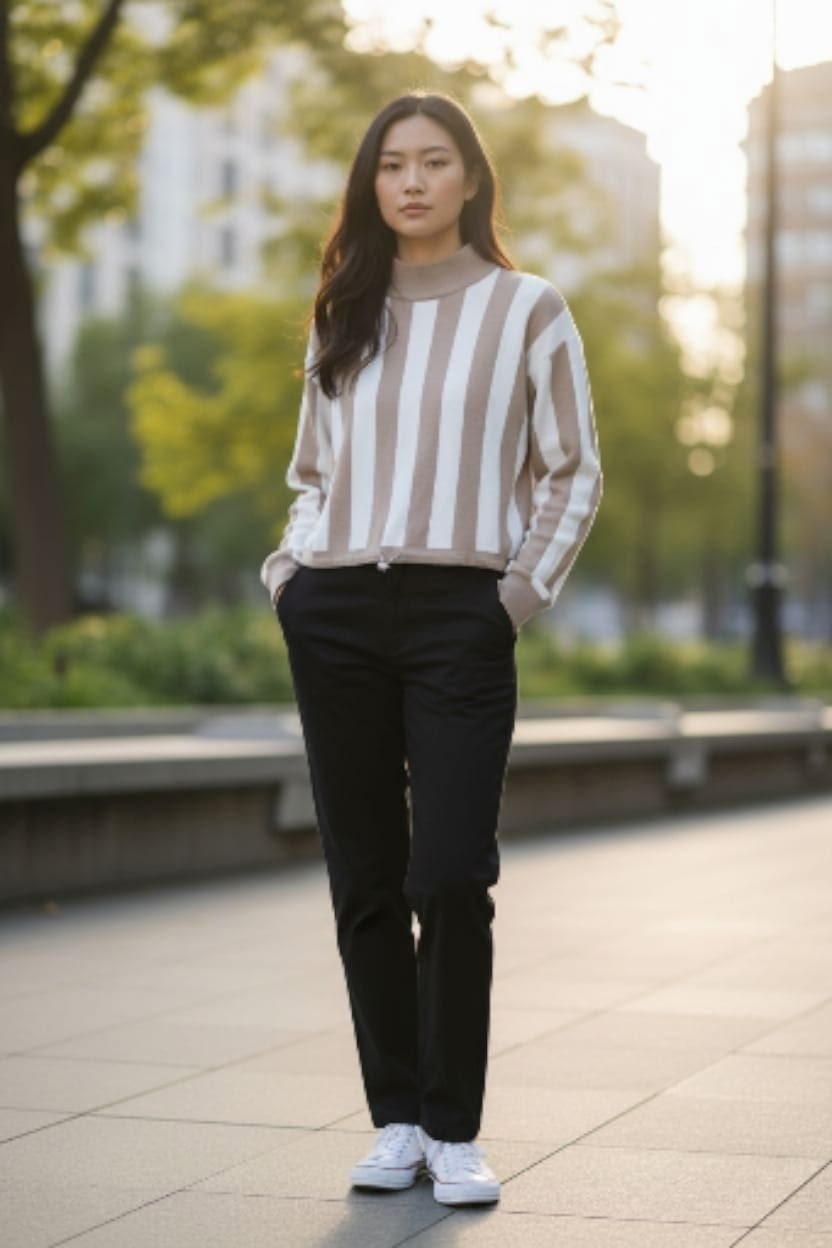 свитер в полоску,серый свитер,свитер с высоким воротом,женский свитер,джемпер