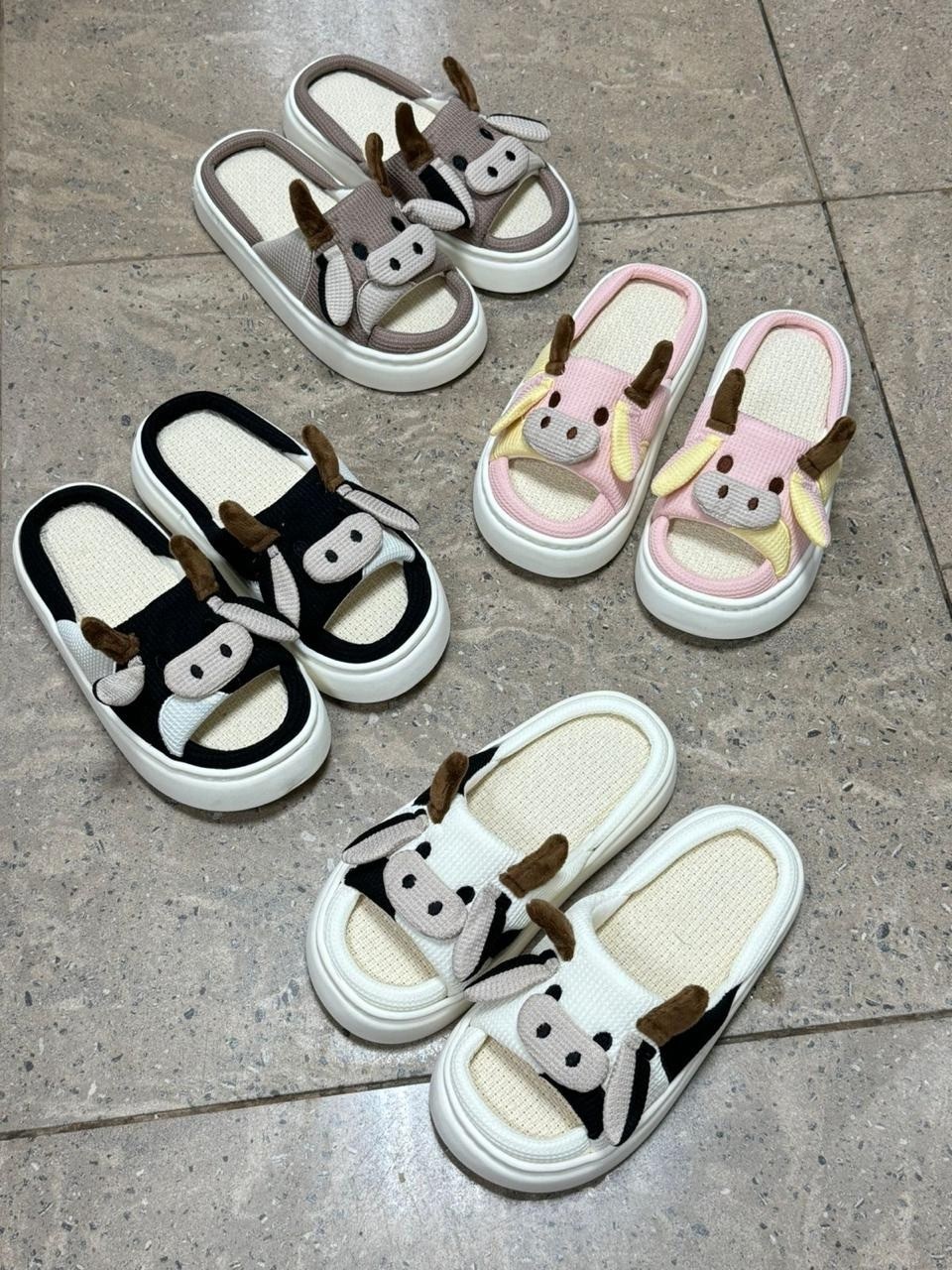 тапочки корова,домашние тапочки,милые тапочки,домашние тапочки женские,тапочки для дома