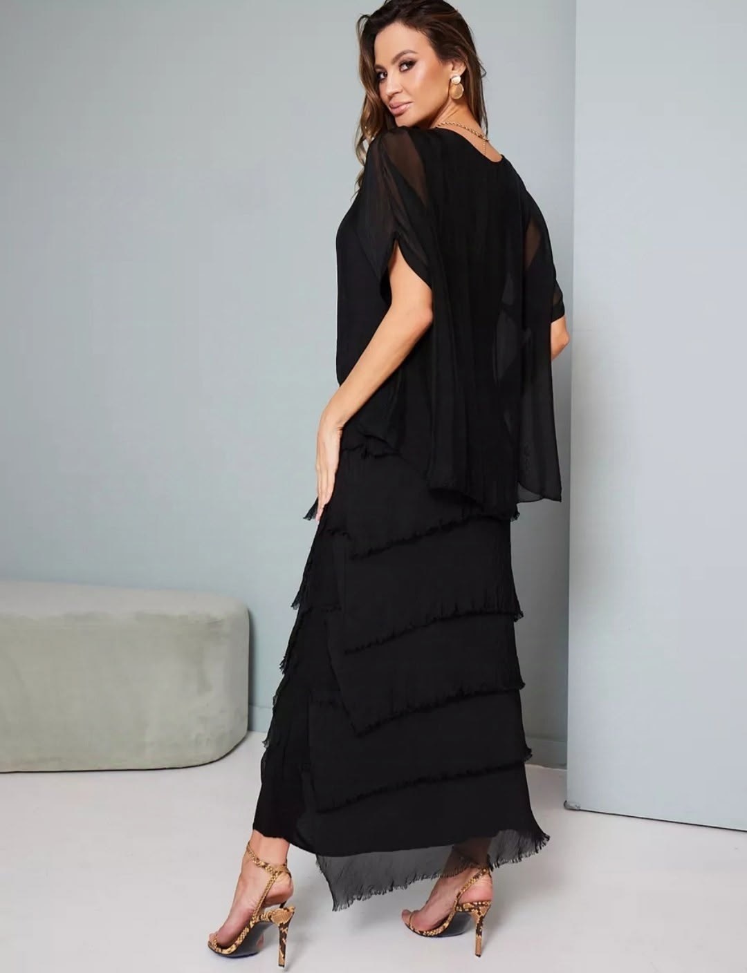 нарядное платье,платье,платье для полных,шифоновое платье,праздничное платье