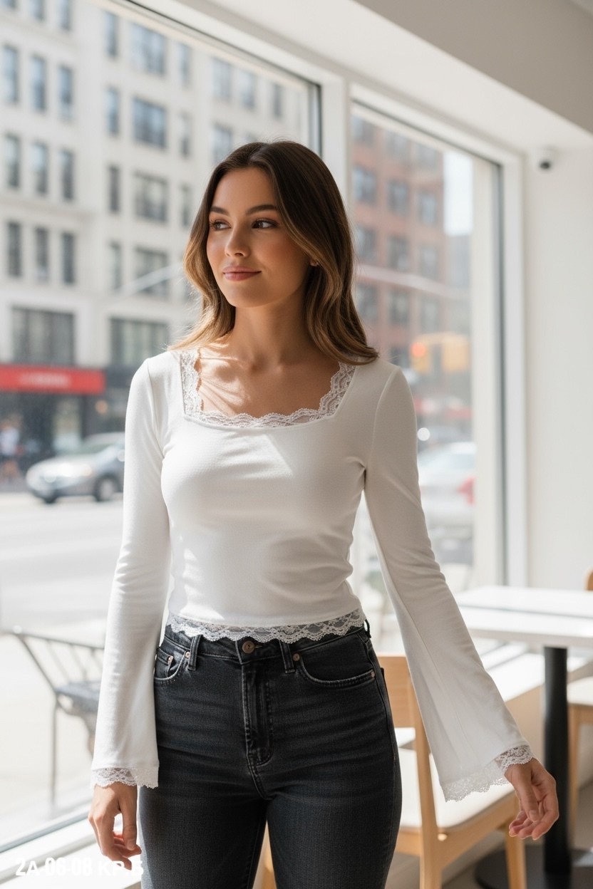 лонгслив с кружевом женский,лонгслив женский черный,девушка,лонгслив интимиссими,лонгслив женские