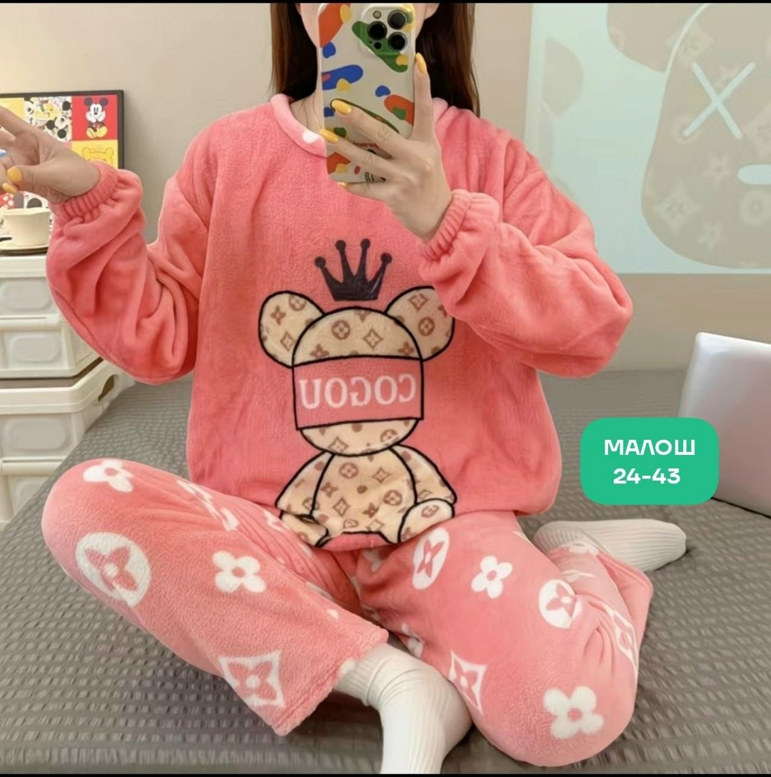 пижама женская со штанами теплая домашняя плюшевая,пижама теплая женская,махровая пижама,мягкая теплая пижама,пижамы женски