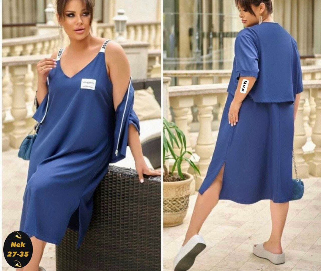 женское платье больших размеров,платье накидка,повседневные платья,платье женская,платье комплект