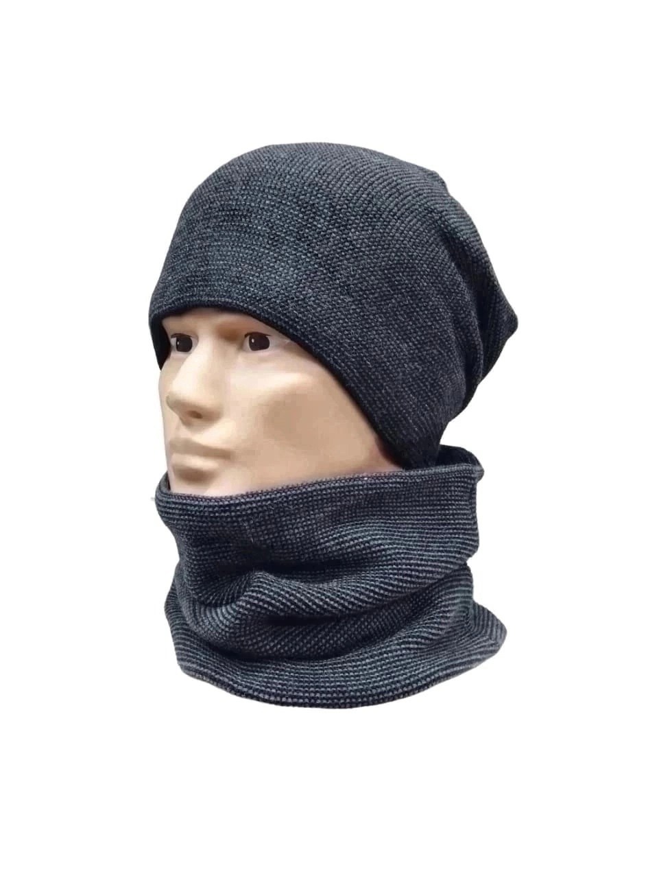 мужская шапка со снудом,шапка и снуд,комплект шапка снуд,шапка шарф комплект,шапка зимняя со снудом