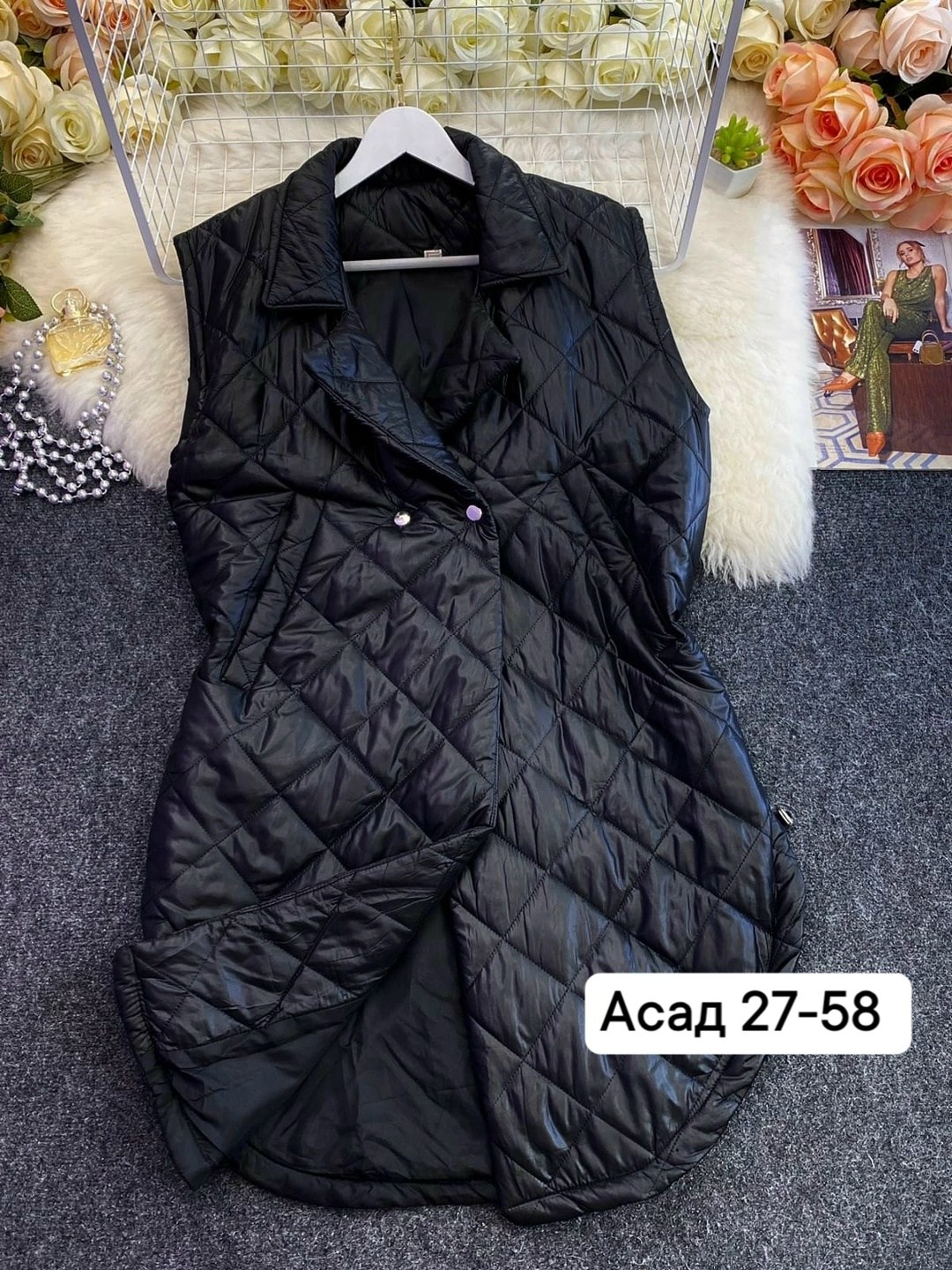 длинная жилетка стеганная женская размер 56-58,жилетка,жилет удлиненный,жилетка удлиненная,жилет на синтепоне