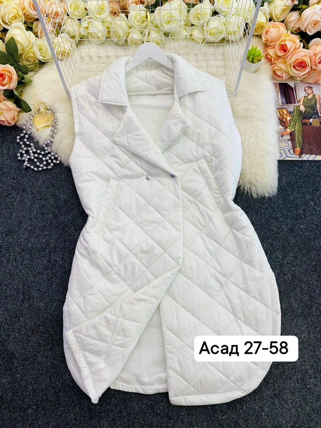 длинная жилетка стеганная женская размер 56-58,жилетка,жилет удлиненный,жилетка удлиненная,жилет на синтепоне