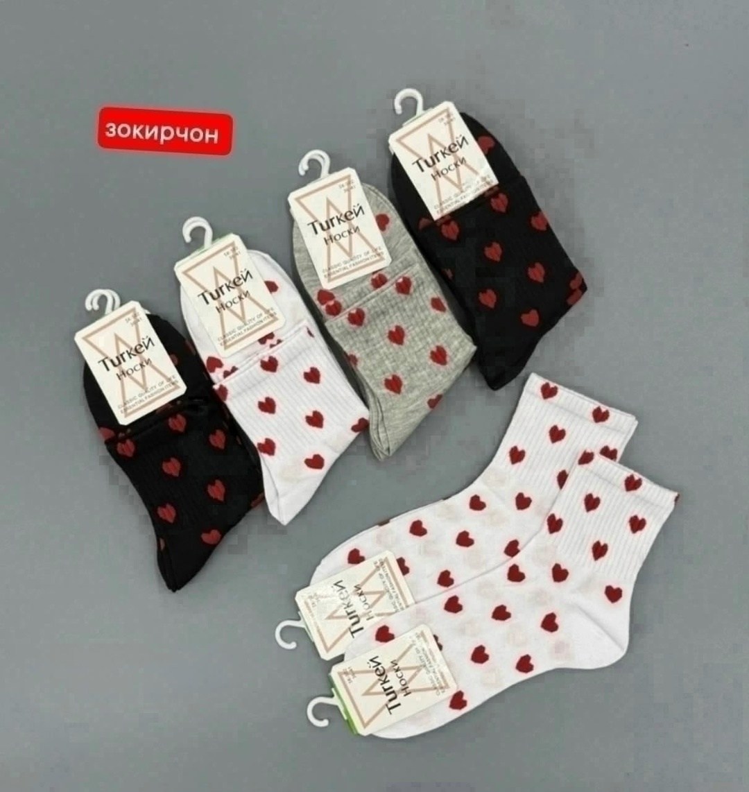 набор женских носков с принтом,носки женские 10 пар,носки женские,набор модных носков короткие с принтом 5 пар,носки короткие с принтом 5 пар