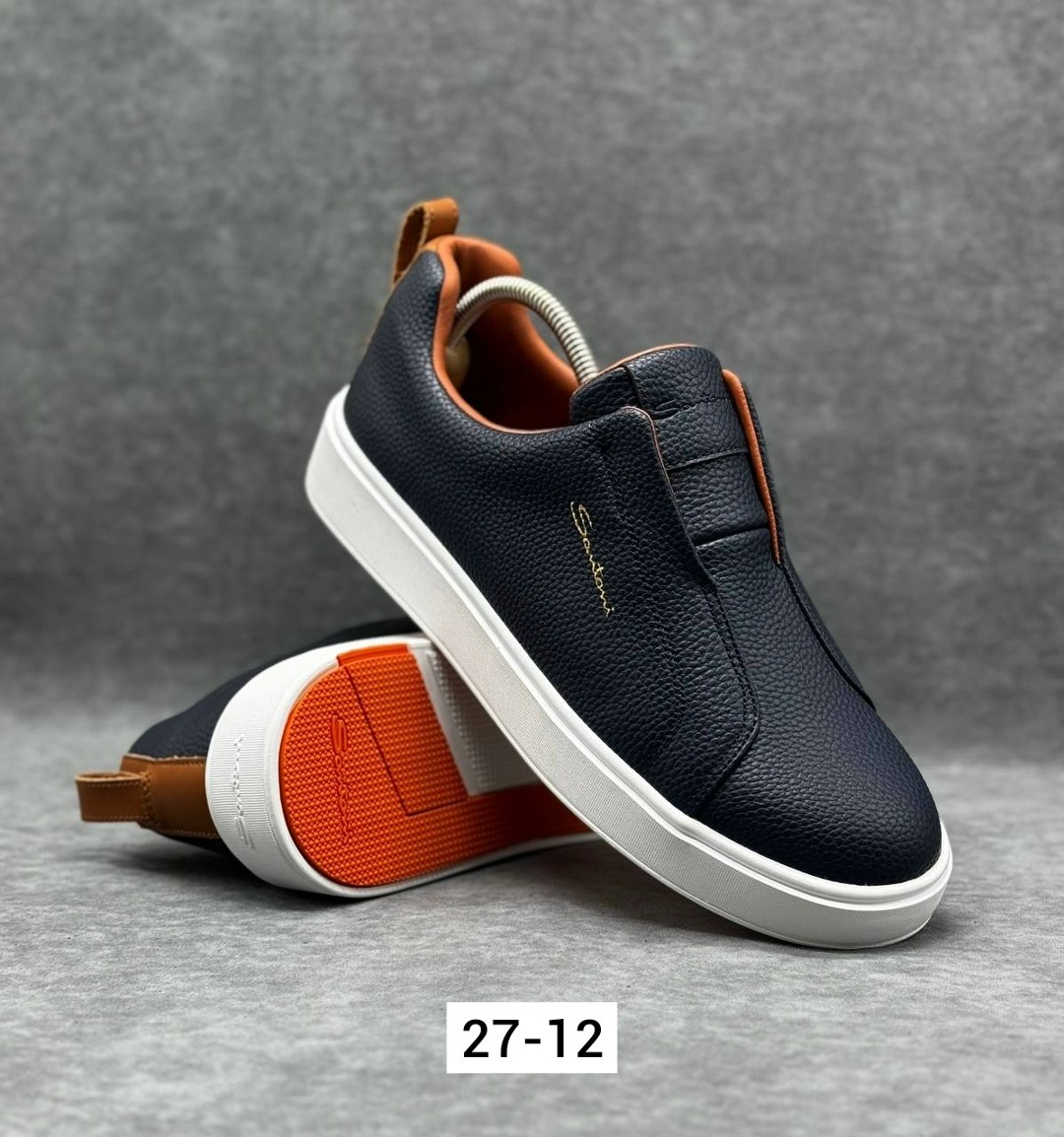 ,слипоны мужские,слипоны santoni, мужская,кеды мужские кожаные