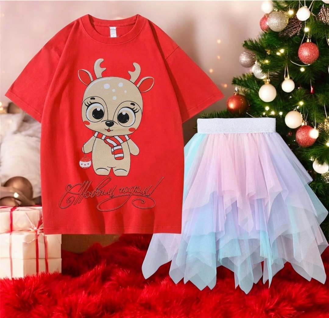 зеленая юбка для девочки,костюм елочка для девочки,юбка для девочек,пышная фатиновая юбка,новогодние футболки