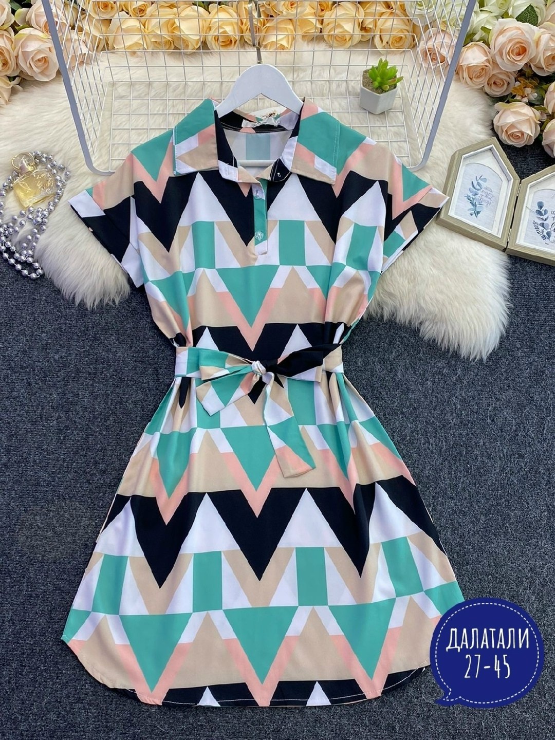 платье с геометрическим принтом,женские летние платья,платье летнее, платье,повседневные платья