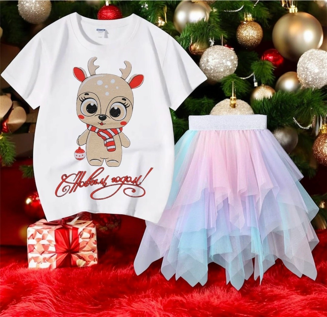 зеленая юбка для девочки,костюм елочка для девочки,юбка для девочек,пышная фатиновая юбка,новогодние футболки