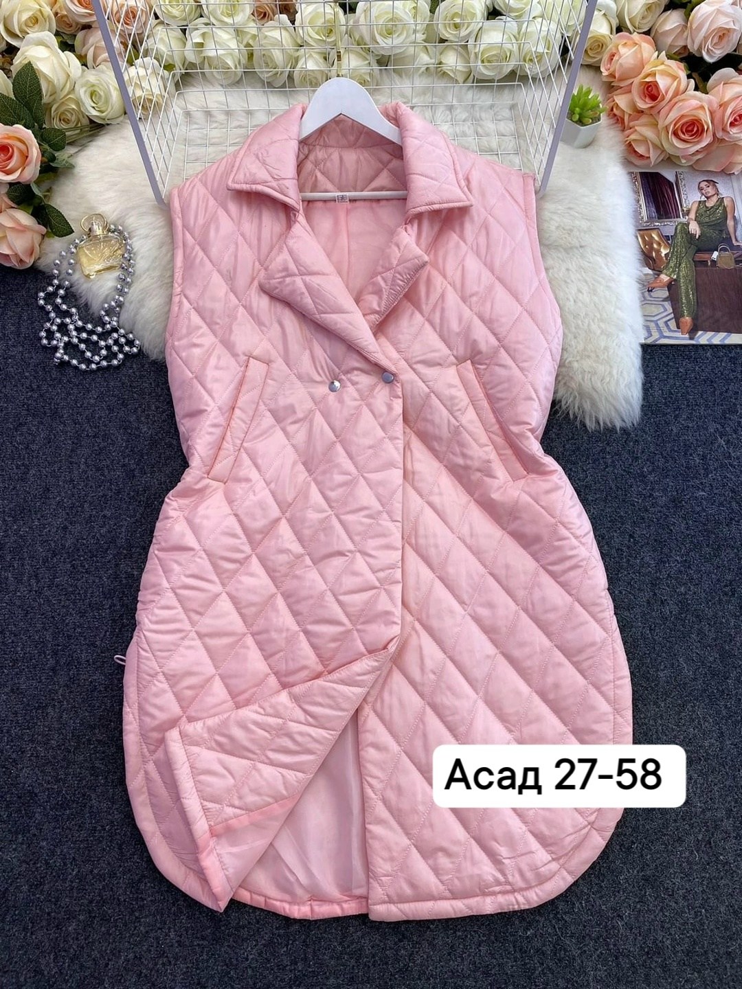 длинная жилетка стеганная женская размер 56-58,жилетка,жилет удлиненный,жилетка удлиненная,жилет на синтепоне