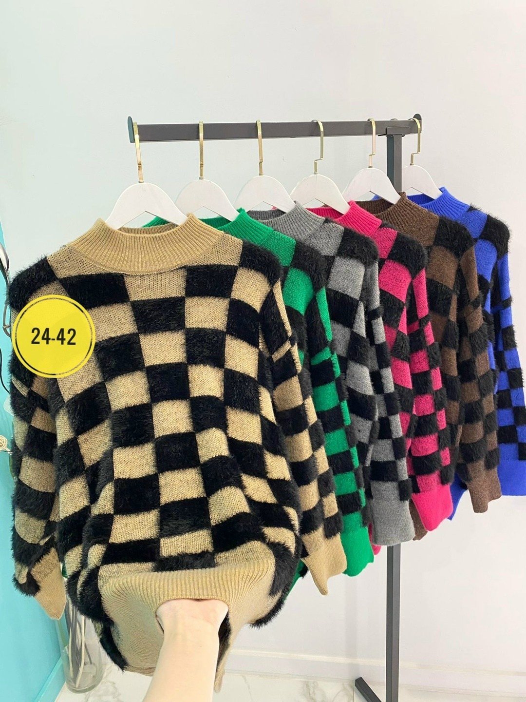 свитер для девочек,свитер в клетку,свитера женские,свитер,свитеры модные